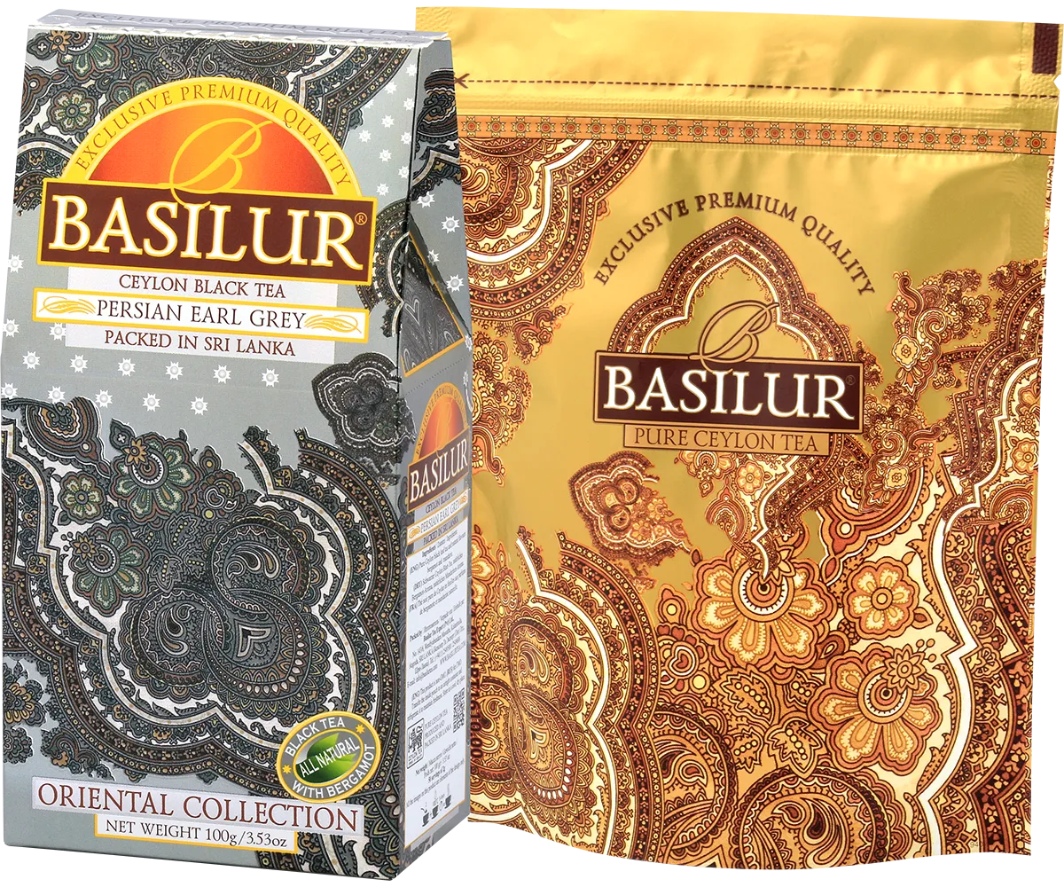 Basilur Persian Earl Grey løs sort te 100 g citrus