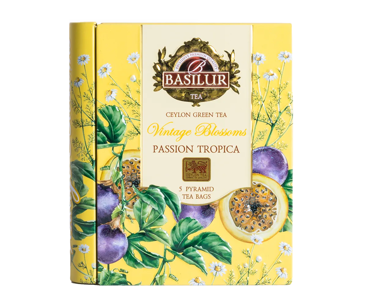 Basilur Vintage Blossoms Passion Tropical grøn te 5 breve