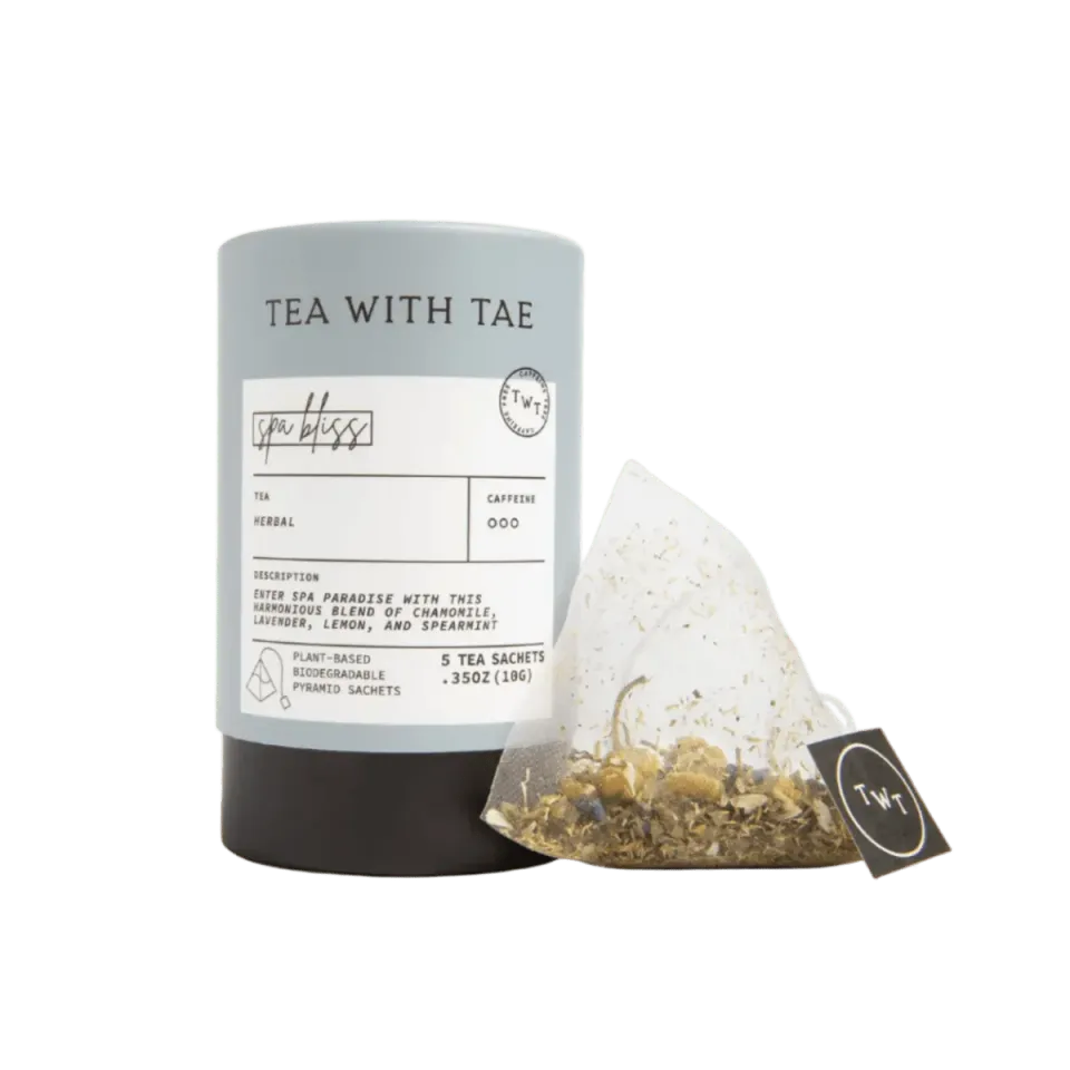 Tea with Tae Spa Bliss minirør 5 tebreve kamille lavendel