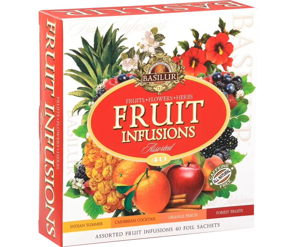Basilur Fruit Infusions Assorted frugtte 40 breve koffeinfri