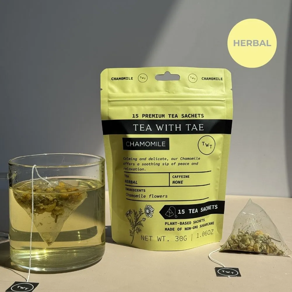Tea with Tae Chamomile brev-te urtete 30 breve koffeinfri