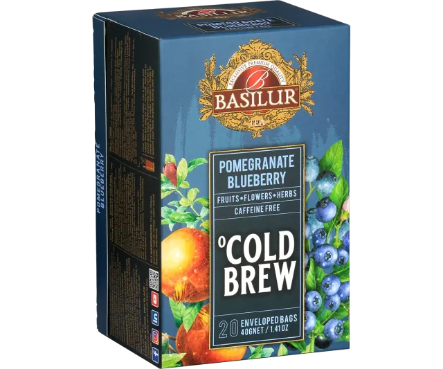 Basilur Cold Brew Pomegranate Blueberry te 20 breve bær