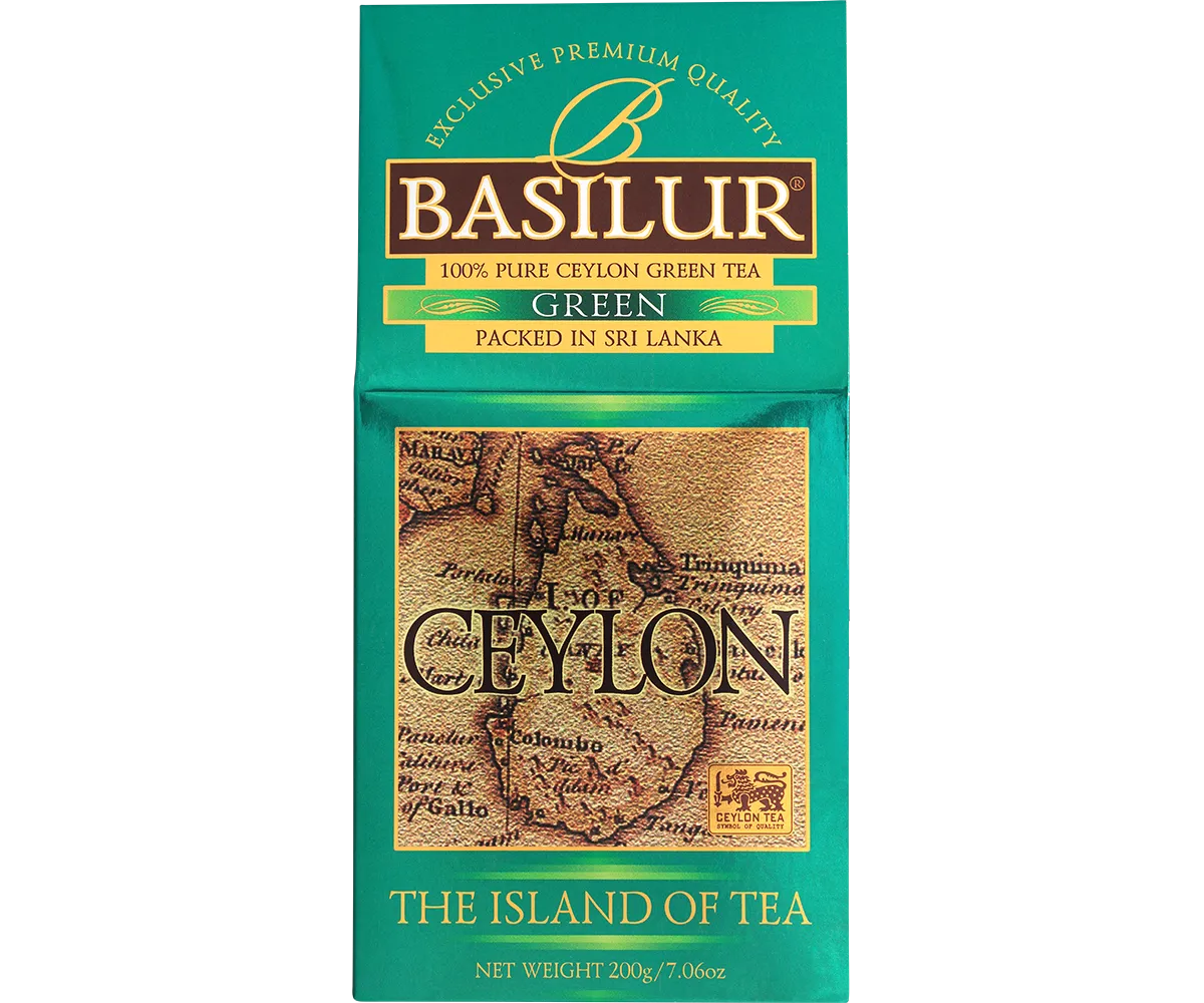 Basilur Pure Ceylon grøn te 200g løs te