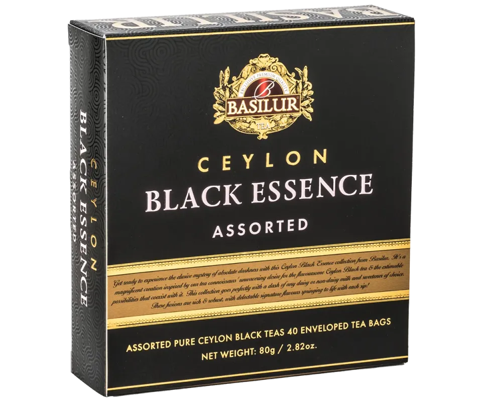 Basilur Black Essence Assorted sort te 40 breve 4 smage