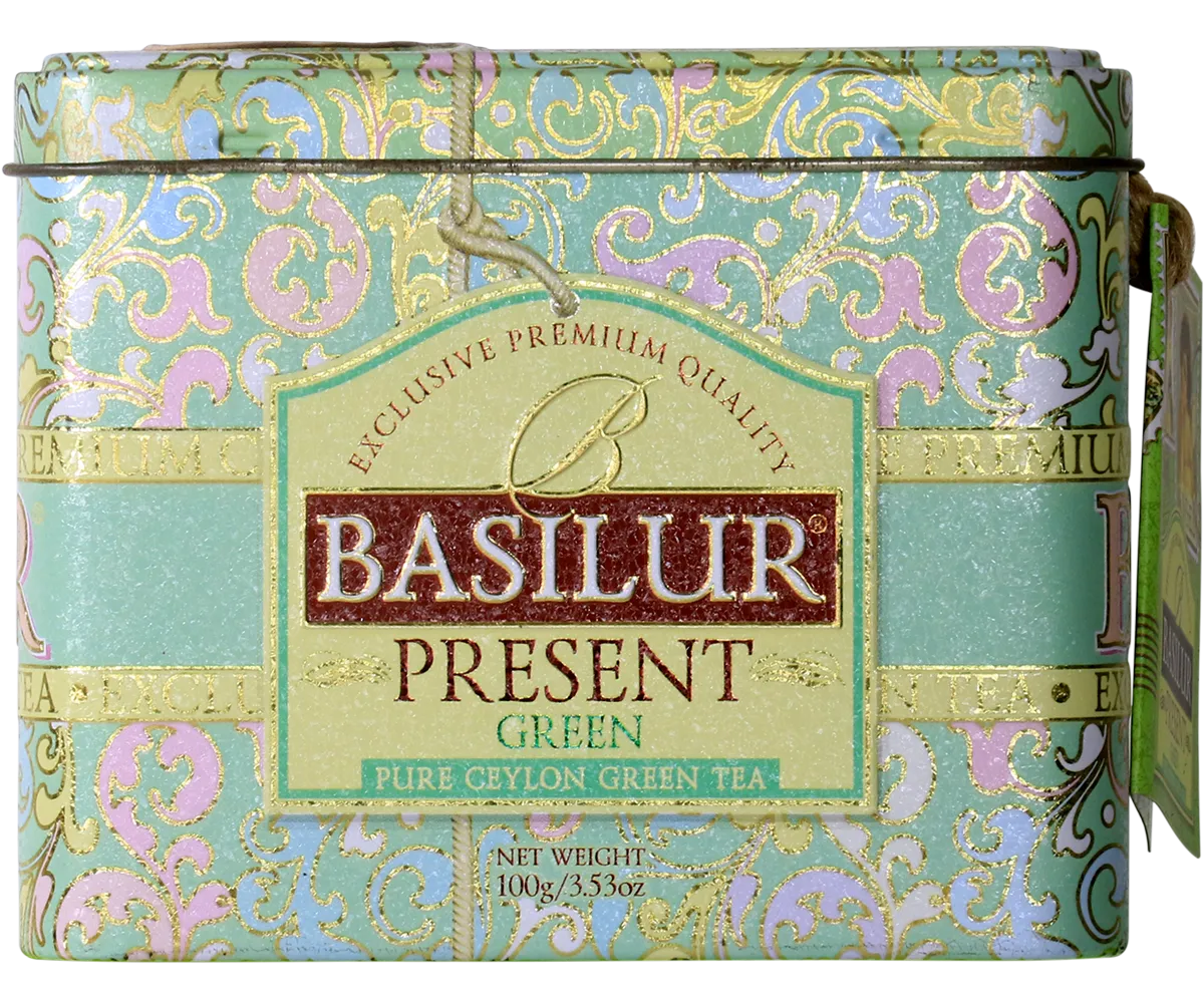Basilur Present Green grøn løs te 100g bær blomst