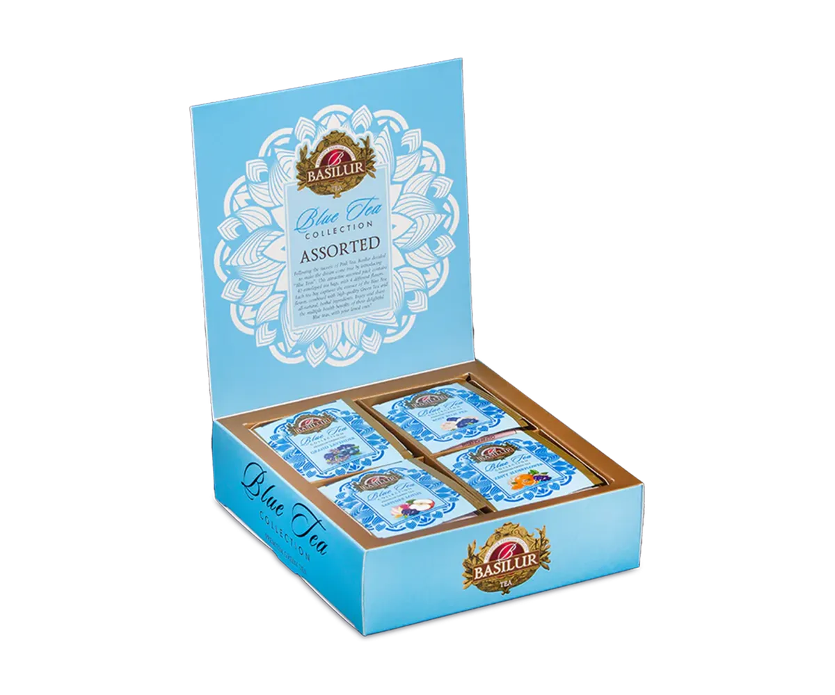 Basilur Blue Tea blå te 40 breve 4 smage