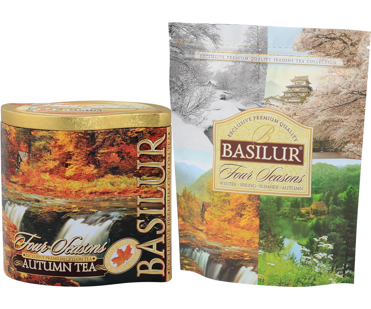 Basilur Autumn Tea sort te 100g dåse ahorn