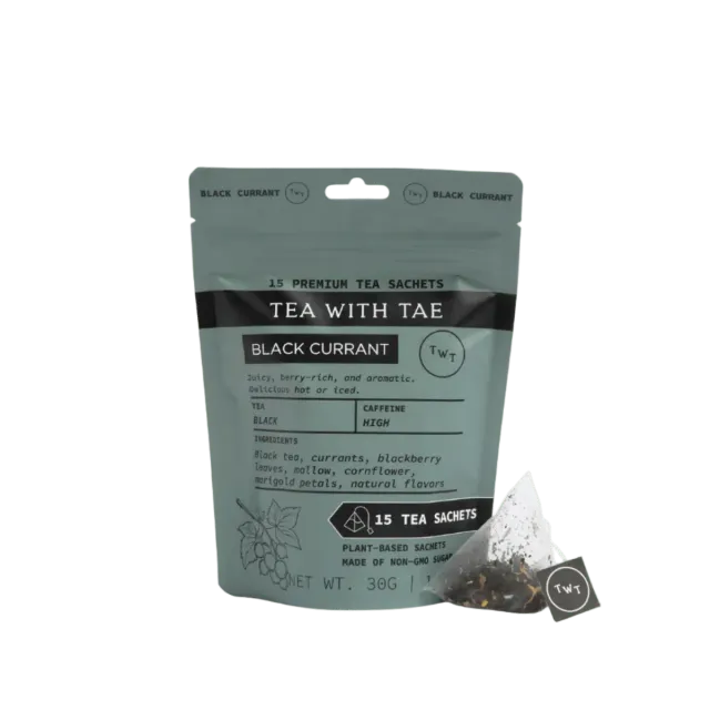 Tea with Tae Black Currant te 30 breve solbær sort