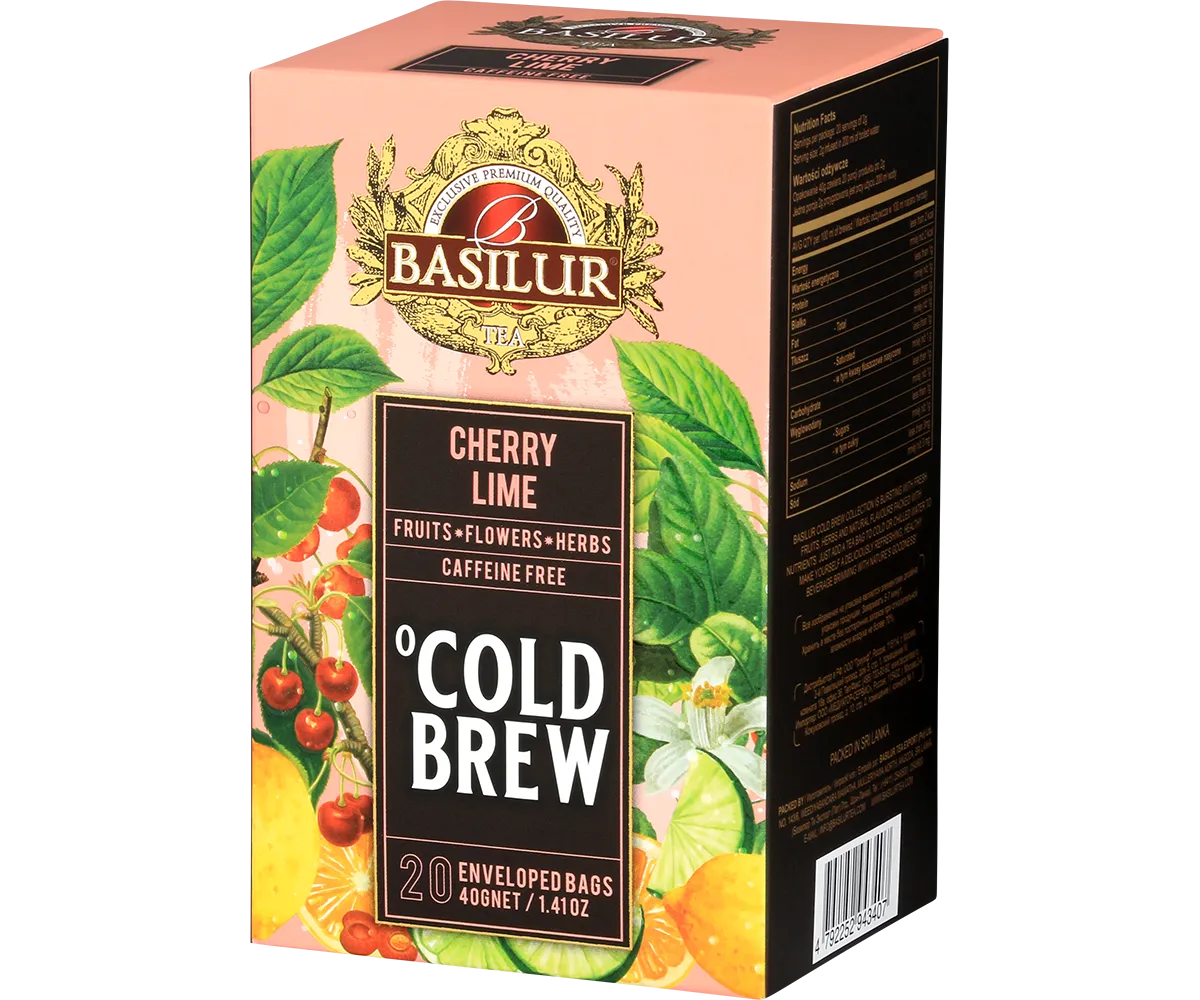 Basilur Cold Brew Cherry Lime iste 20 breve kirsebær