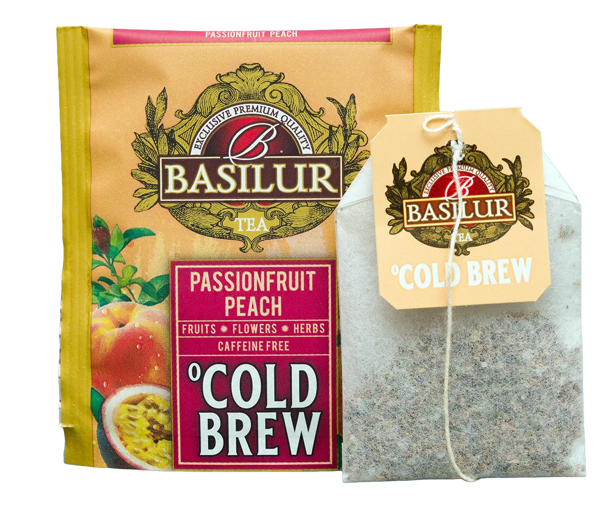 Basilur Cold Brew Passionfruit Peach iste 20 breve koffeinfri