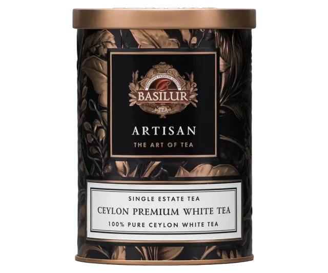Basilur Ceylon Premium hvid te 25g dåse