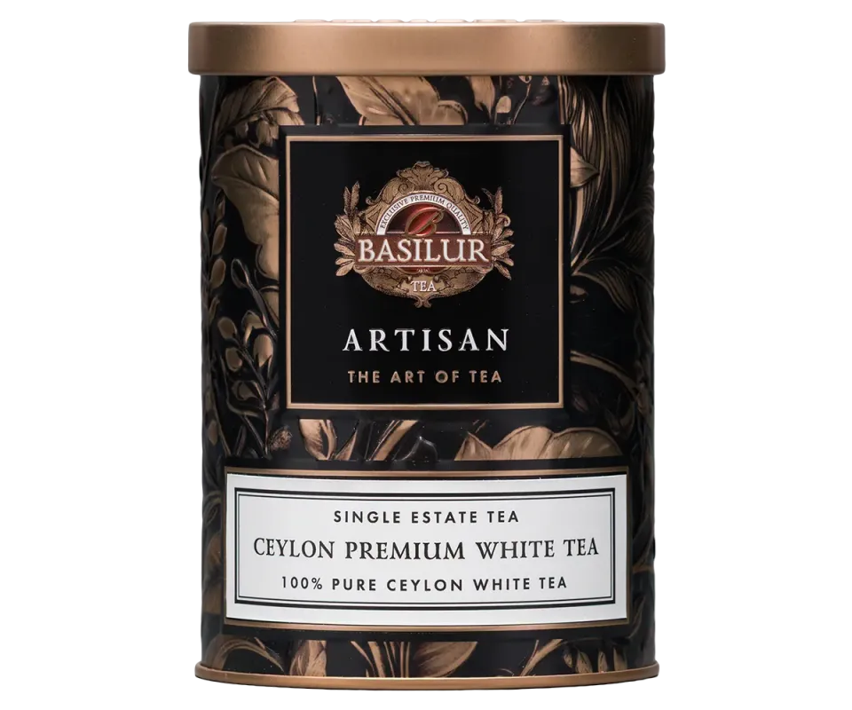 Basilur Ceylon Premium hvid te 25g dåse