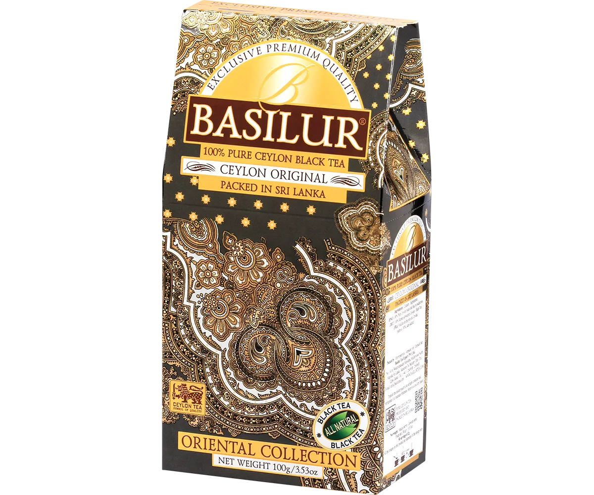 Basilur Ceylon Original sort te 100g refill kraftig