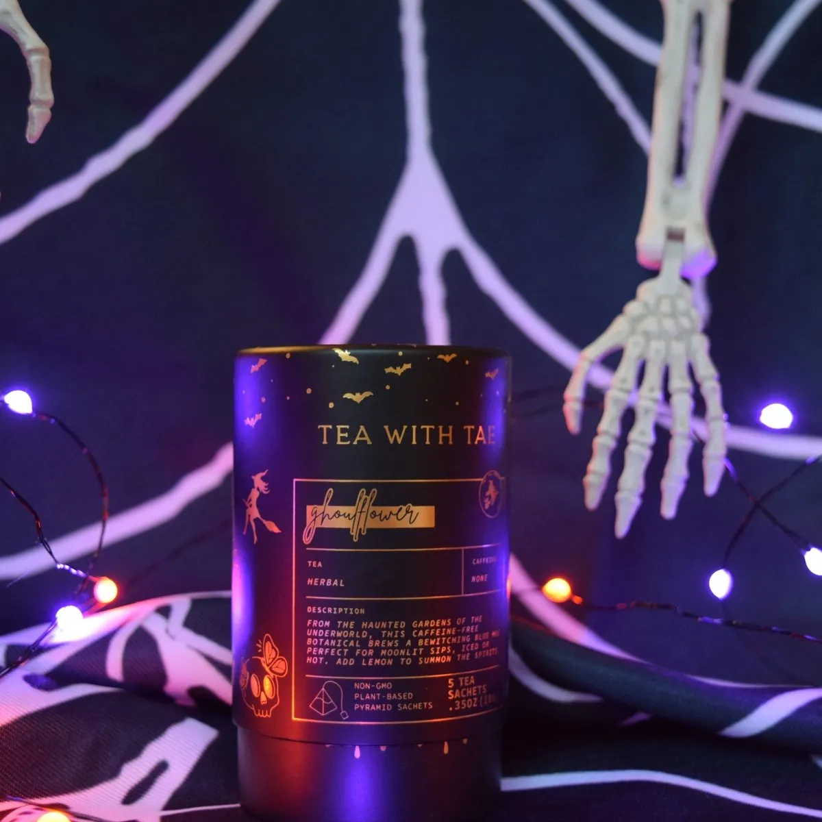 Tea with Tae Ghoulflower mini tea tube urtete 5 breve koffeinfri