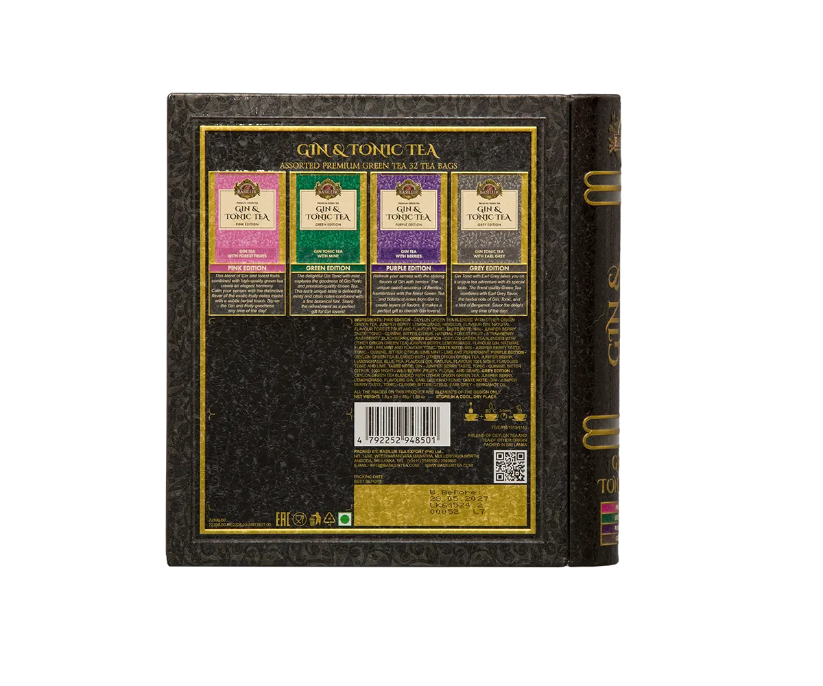 Basilur Gin Tonic Tea Black Limited te 32 breve citrus