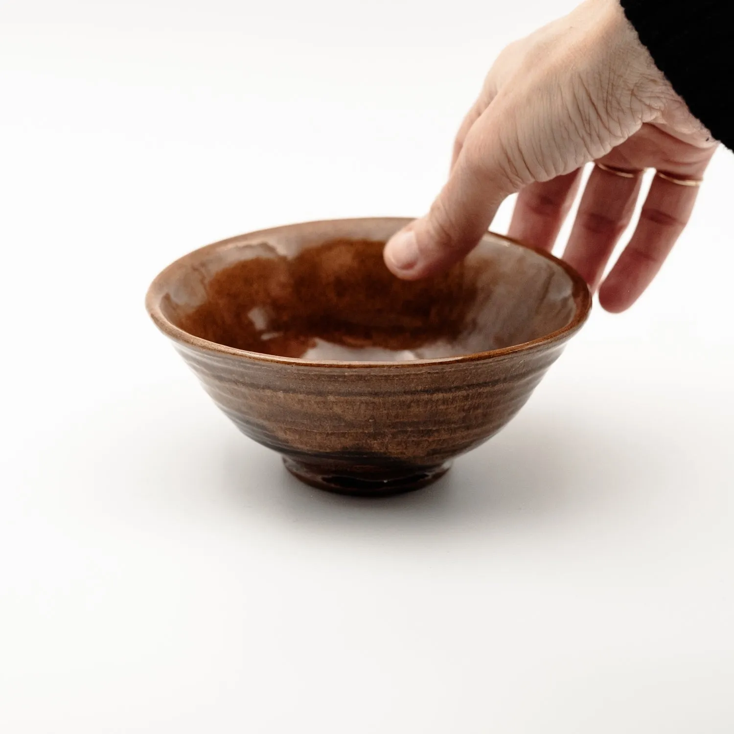 Tyst Te Chawan matcha skål vintage Ø14,5 cm ravglasur