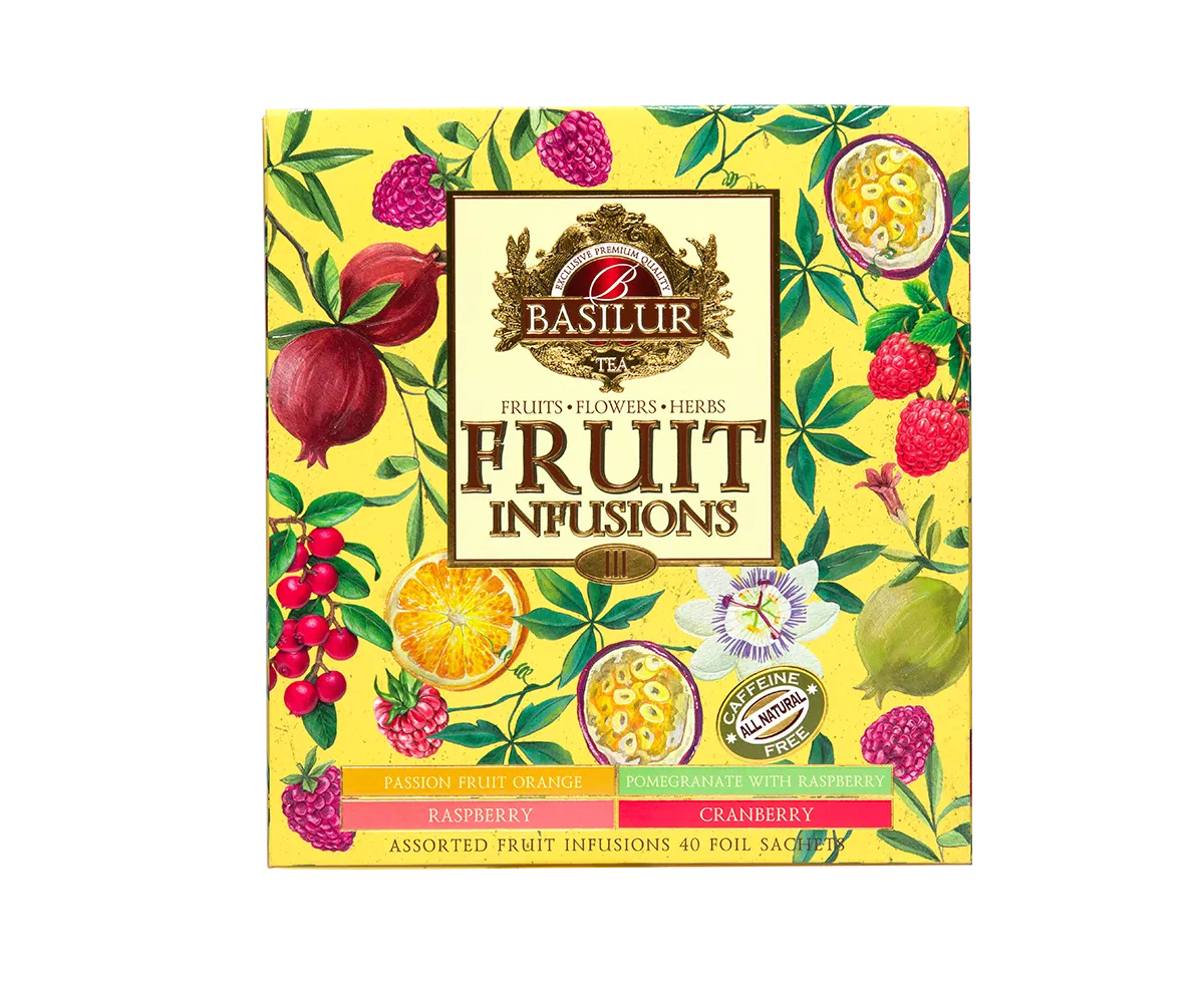 Basilur Fruit Infusions Vol III frugtte 40 breve koffeinfri