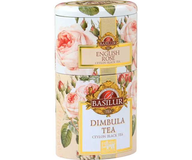 Basilur Two Layer Caddy English Rose Dimbula te rose