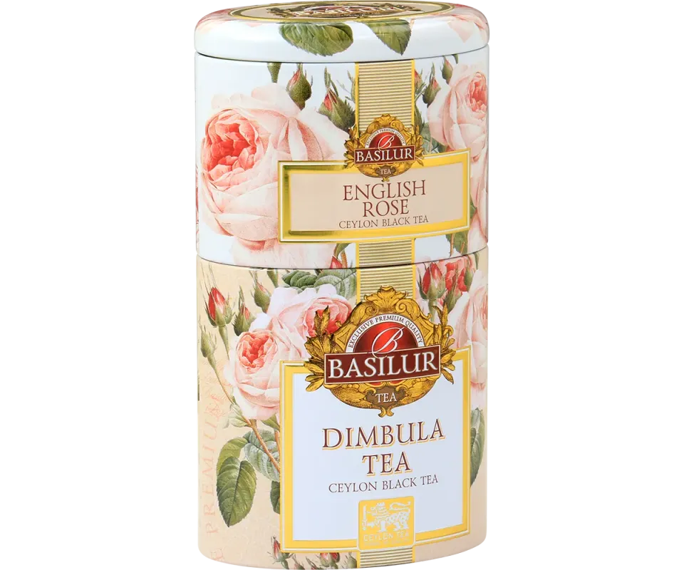 Basilur Two Layer Caddy English Rose Dimbula te rose