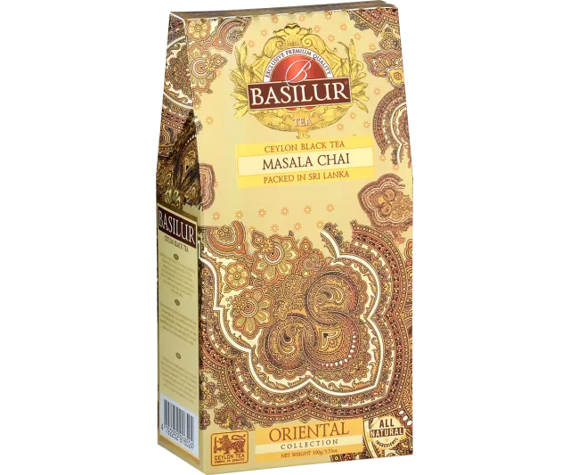 Basilur Masala Chai sort løs te 100g krydret