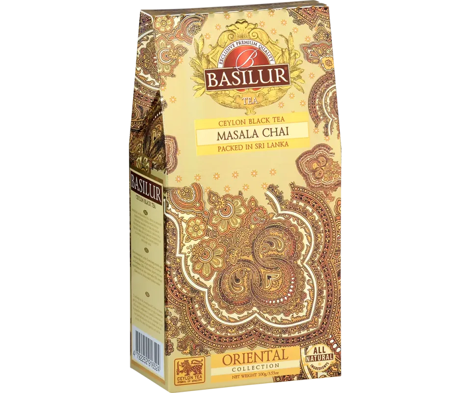 Basilur Masala Chai sort løs te 100g krydret