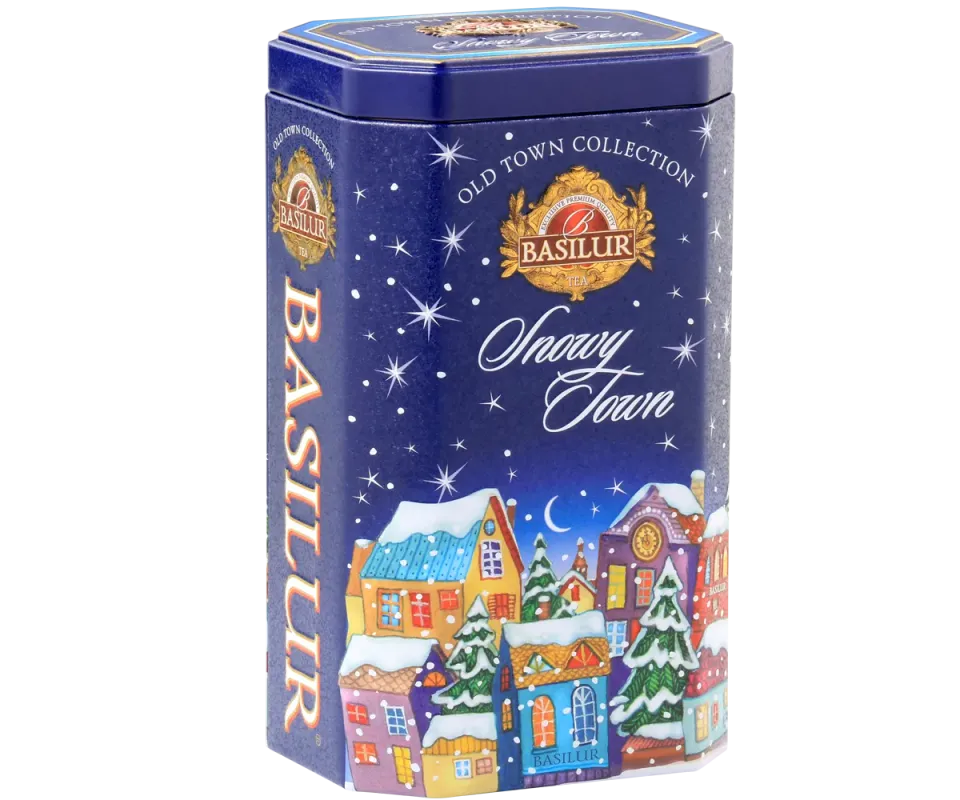 Basilur Snowy Town løs sort te 75 g karamel