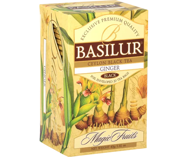 Basilur Magic Fruits ingefær sort te 20 breve