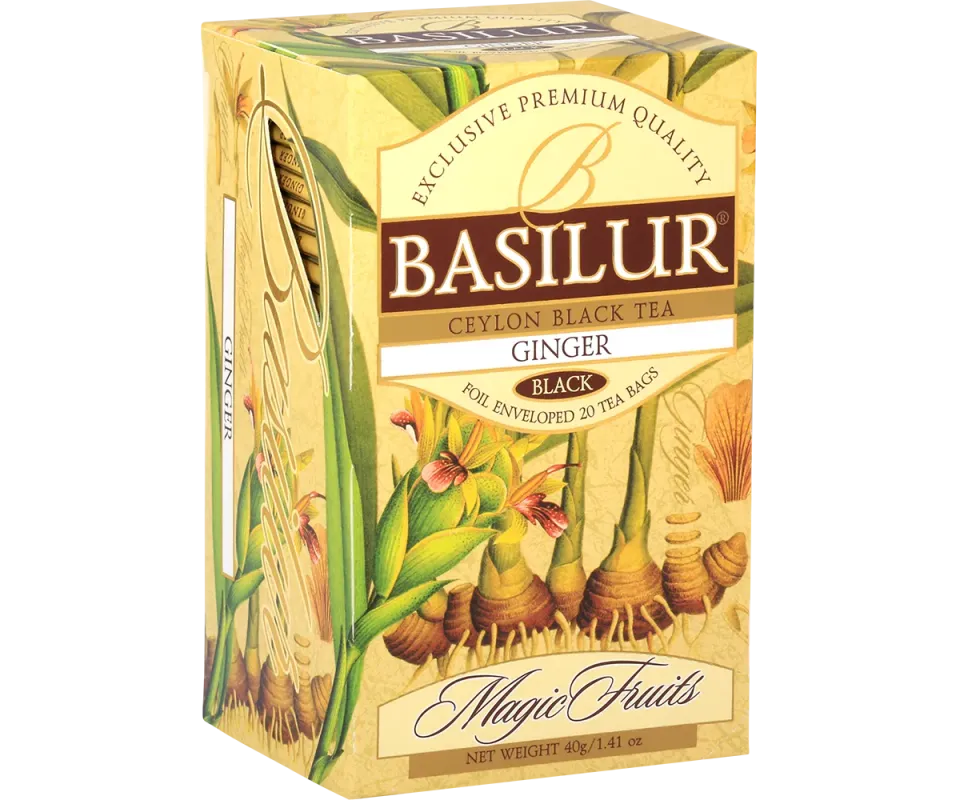 Basilur Magic Fruits ingefær sort te 20 breve