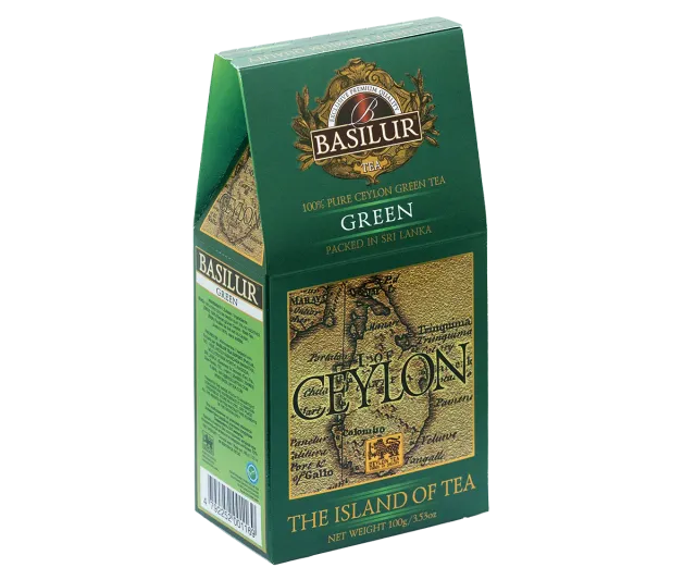 Basilur Pure Ceylon Green grøn te 100g mild uren
