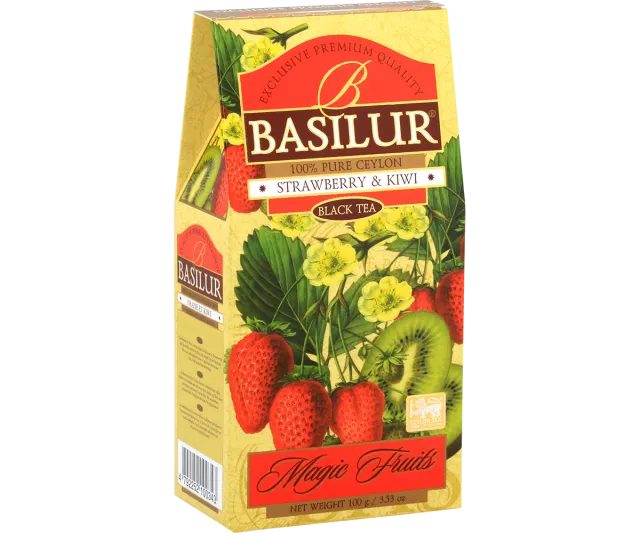 Basilur Magic Fruits Strawberry Kiwi løs te 100g sød