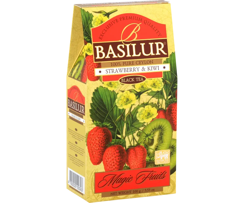 Basilur Magic Fruits Strawberry Kiwi løs te 100g sød
