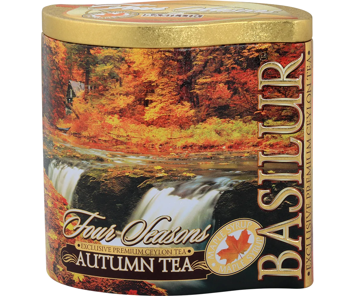Basilur Autumn Tea sort te 100g dåse ahorn