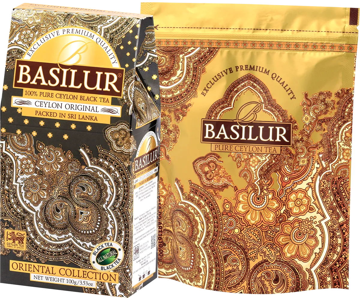 Basilur Ceylon Original sort te 100g refill kraftig