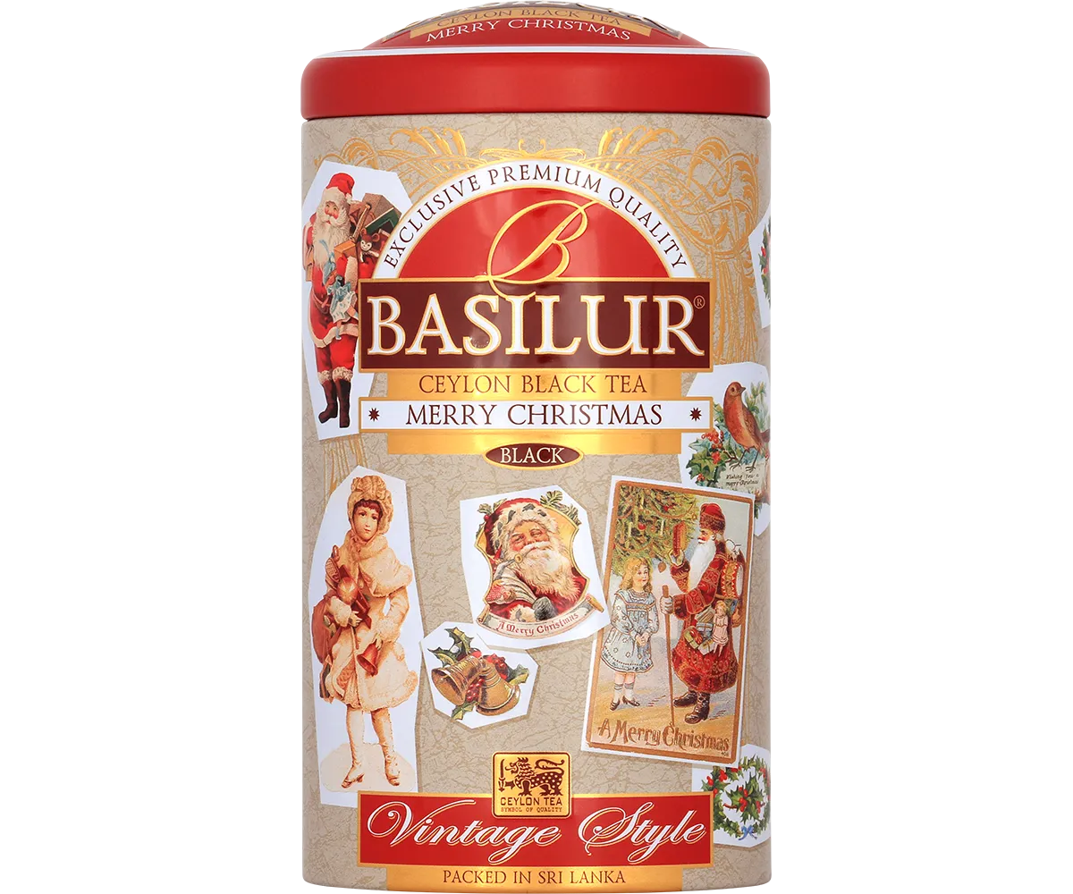 Basilur Merry Christmas sort te 100g æble vanilje