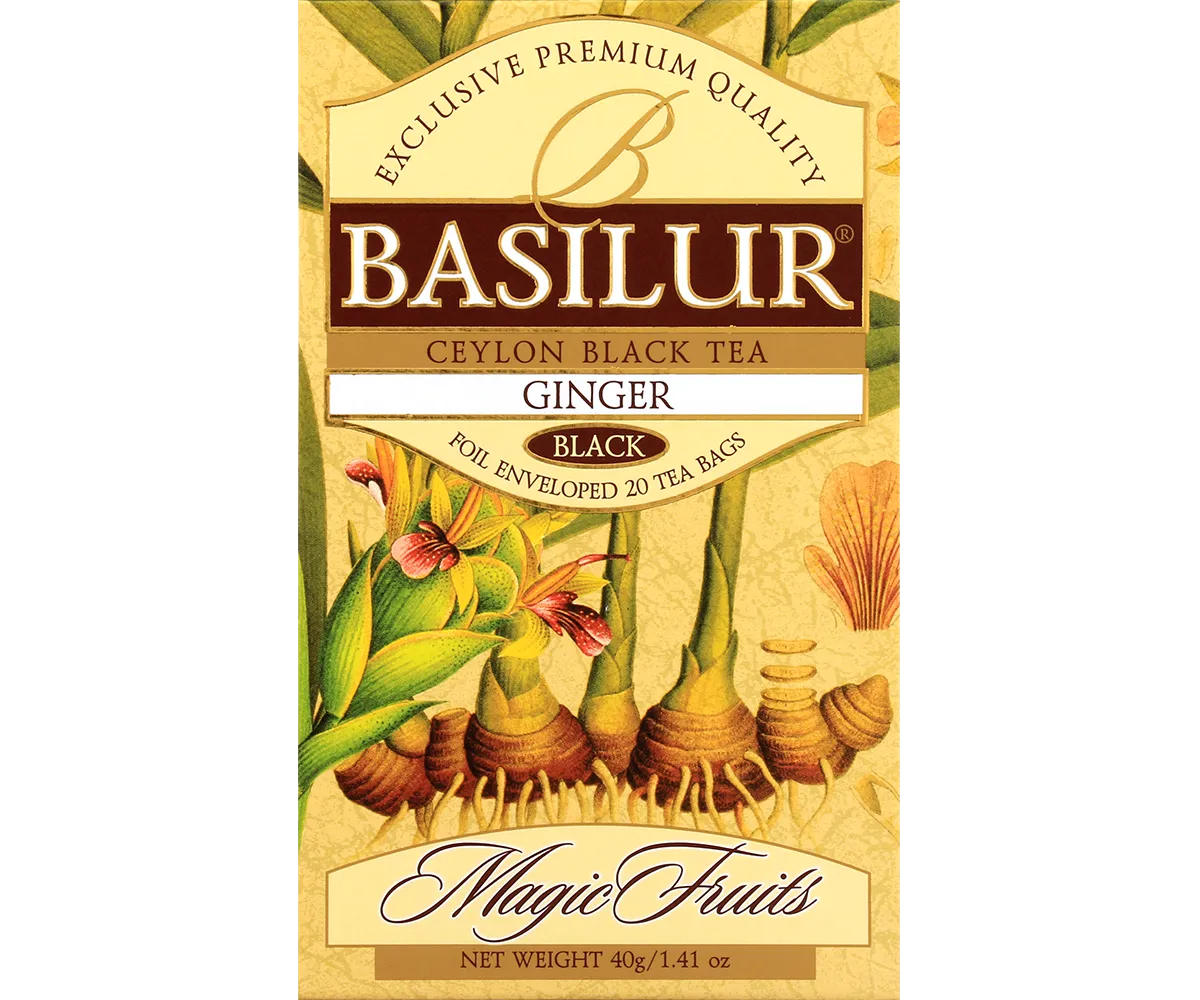 Basilur Magic Fruits ingefær sort te 20 breve
