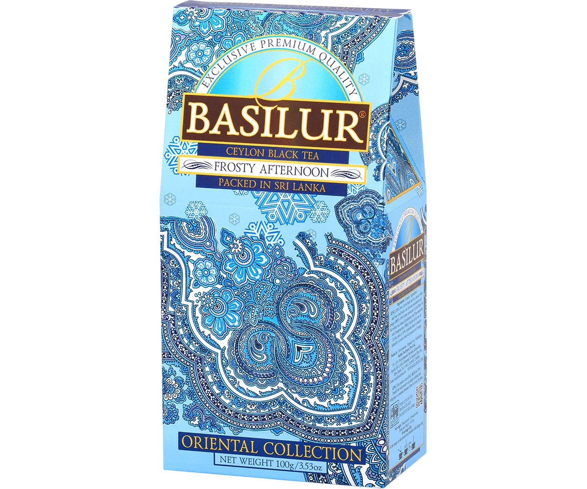 Basilur Frosty Afternoon sort te 100g kornblomst
