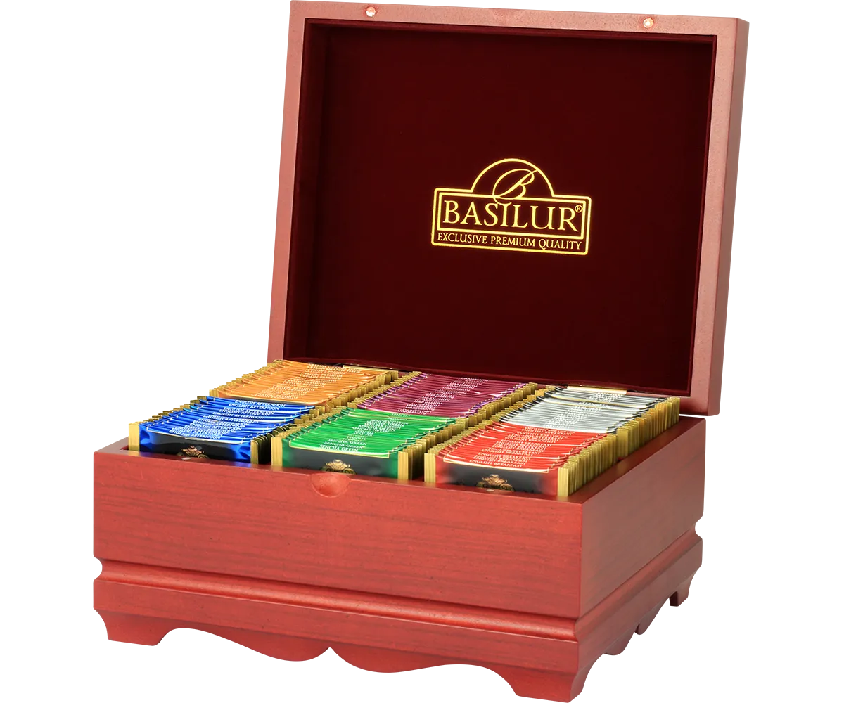 Basilur Assortment træ gaveæske te 60 breve 6 smage