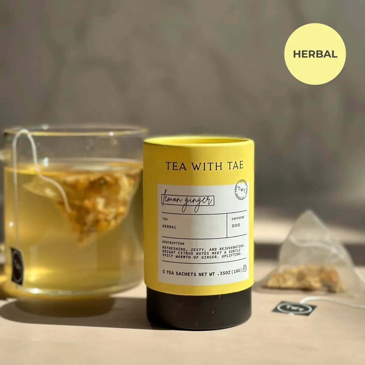 Tea with Tae Lemon Ginger te 5 breve ingefær