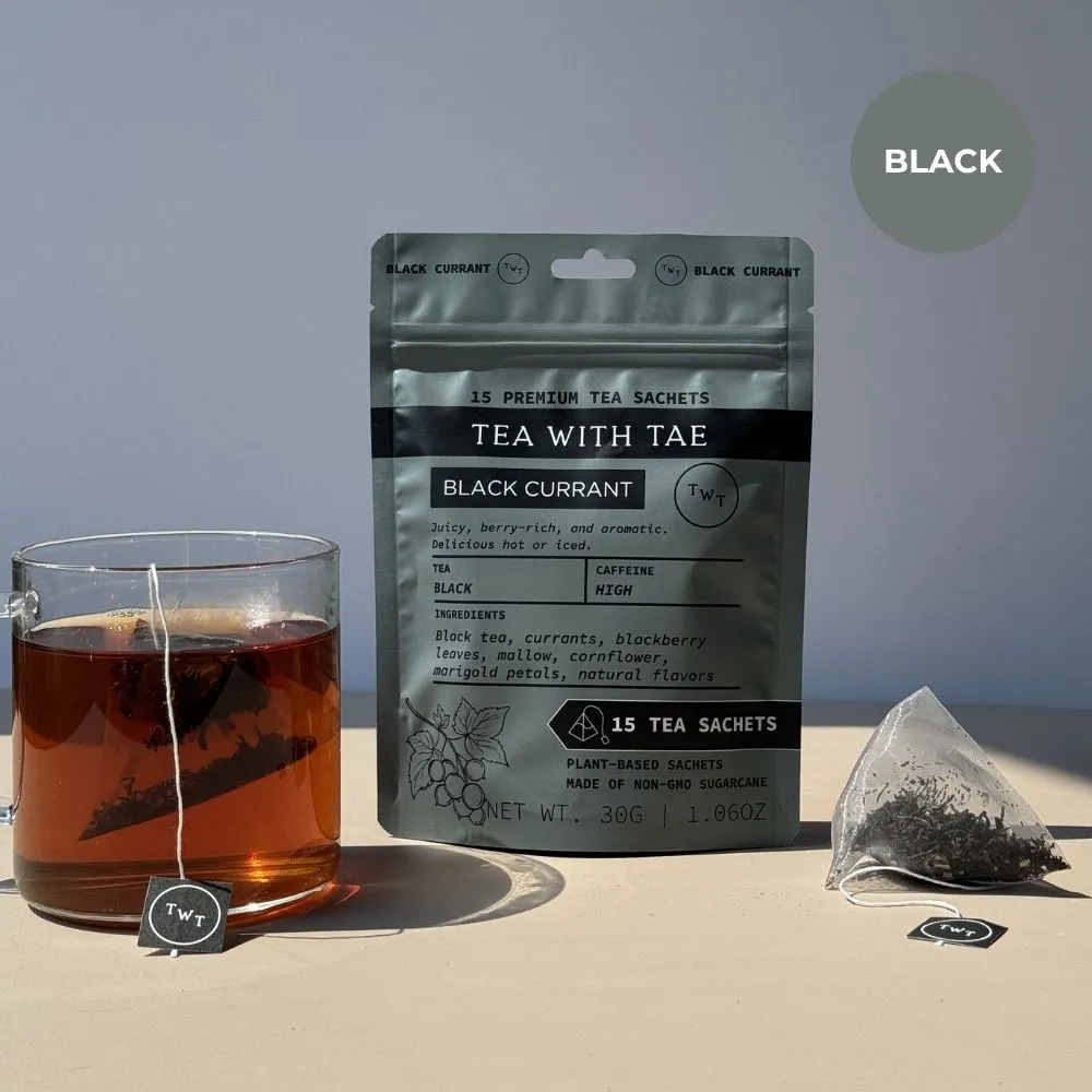 Tea with Tae Black Currant te 30 breve solbær sort