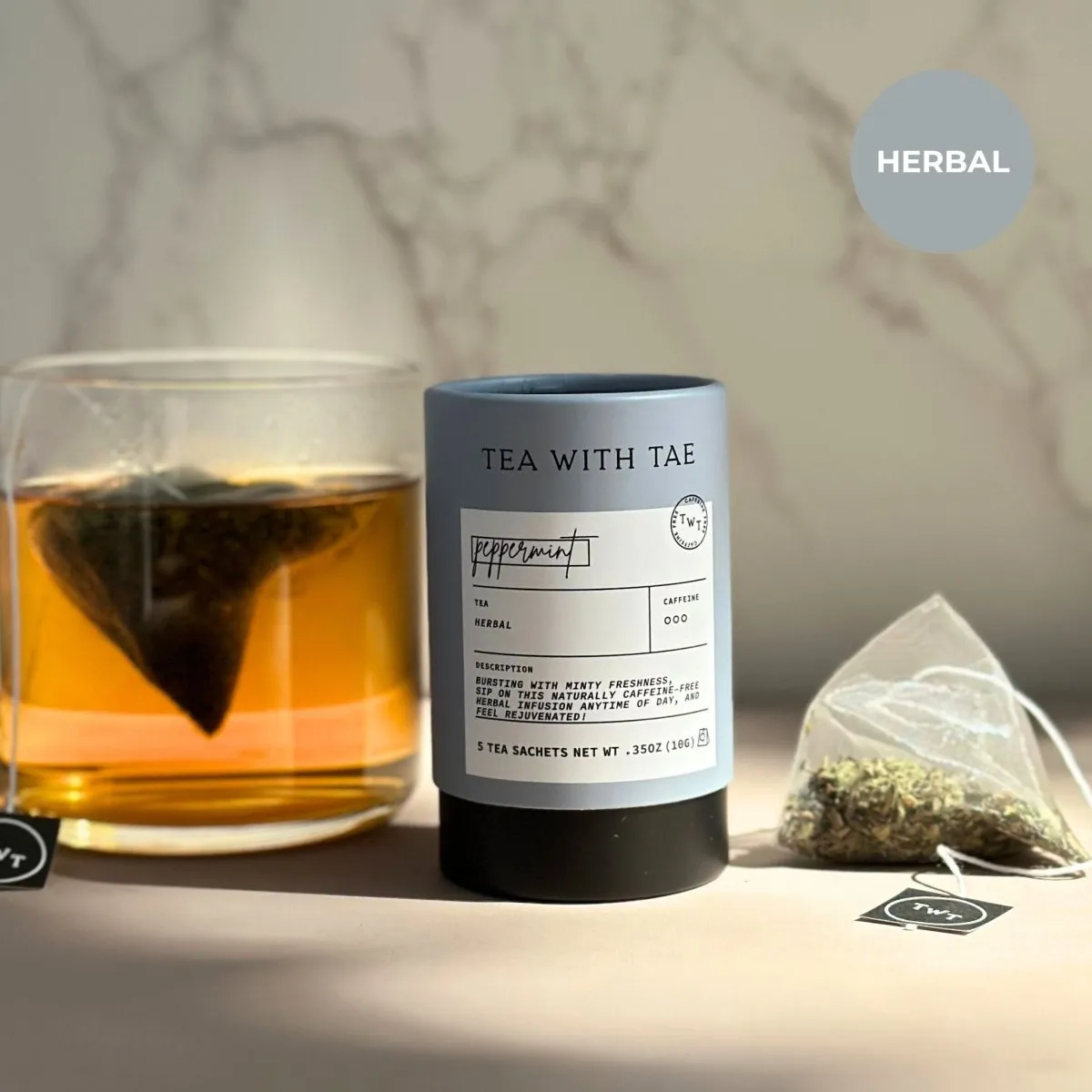 Tea with Tae Peppermint myntete tube 5 breve frisk