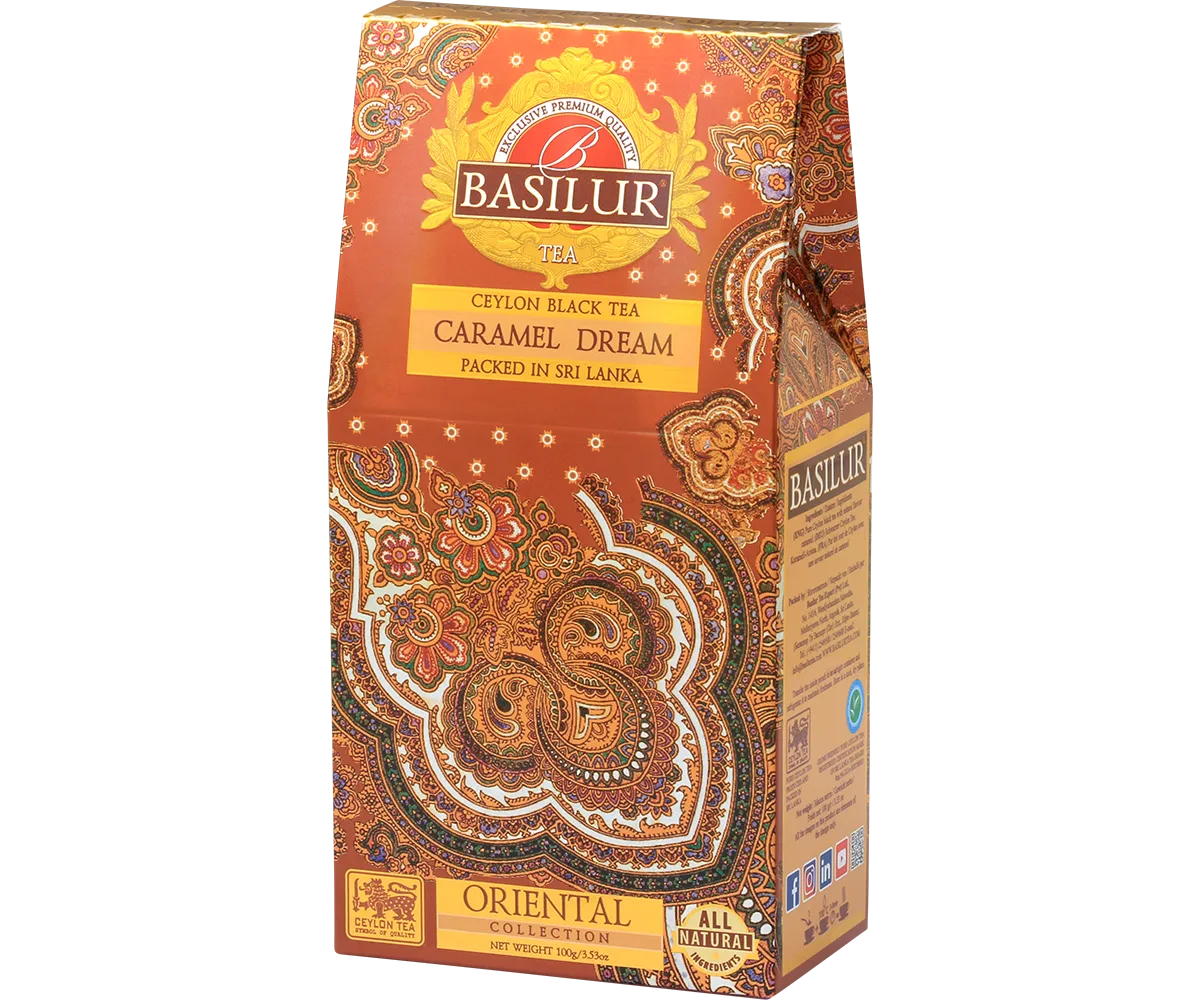 Basilur Caramel Dream sort te 100g løs karamel