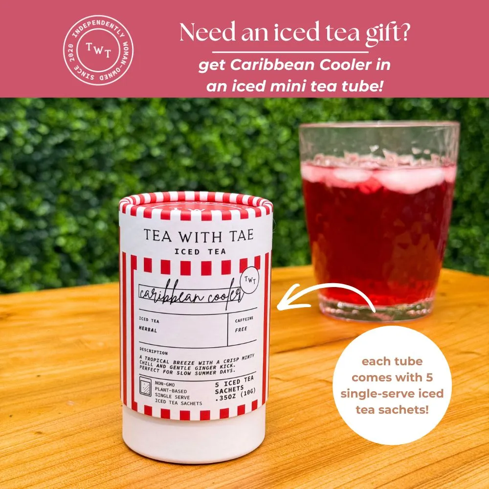 Tea with Tae Caribbean Cooler iste 10 breve hibiscus mynte