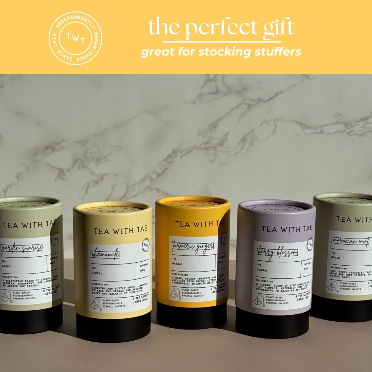 Tea with Tae Turmeric Ginger Mini Tube urtete 5 breve