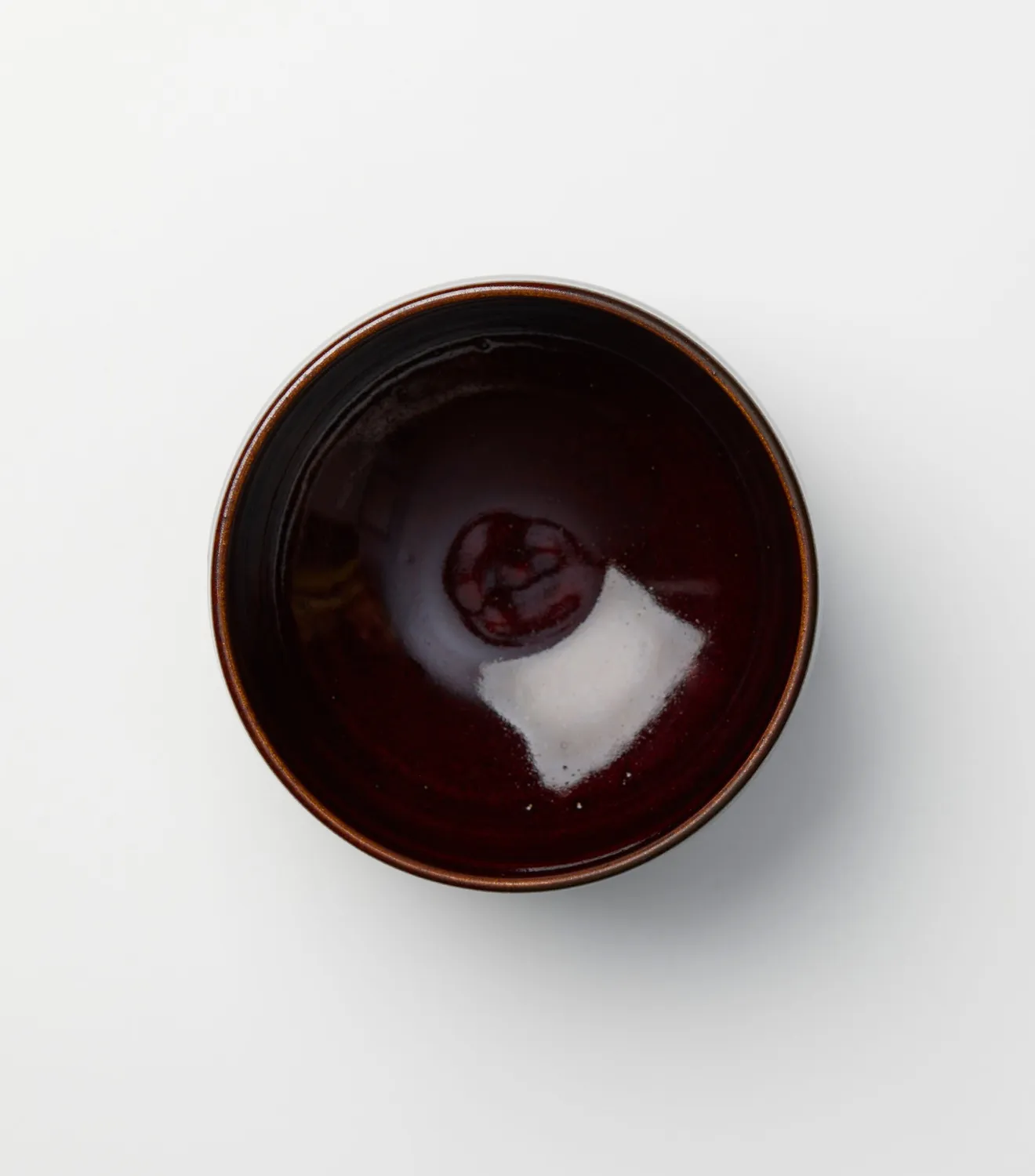 Tyst Te Lytken Chawan matcha skål brun Tenmoku