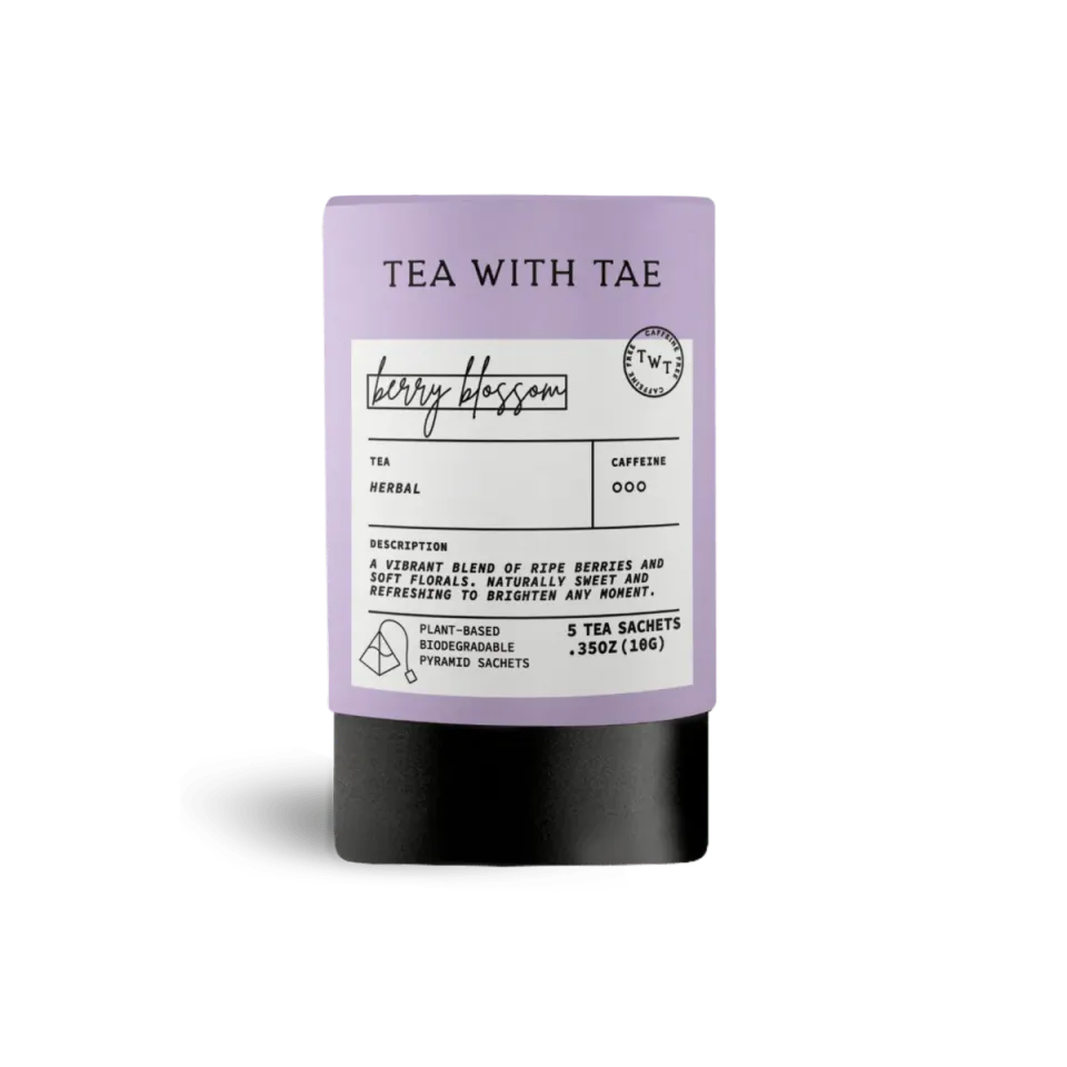 Tea with Tae Berry Blossom urtete 5 breve bær blomst