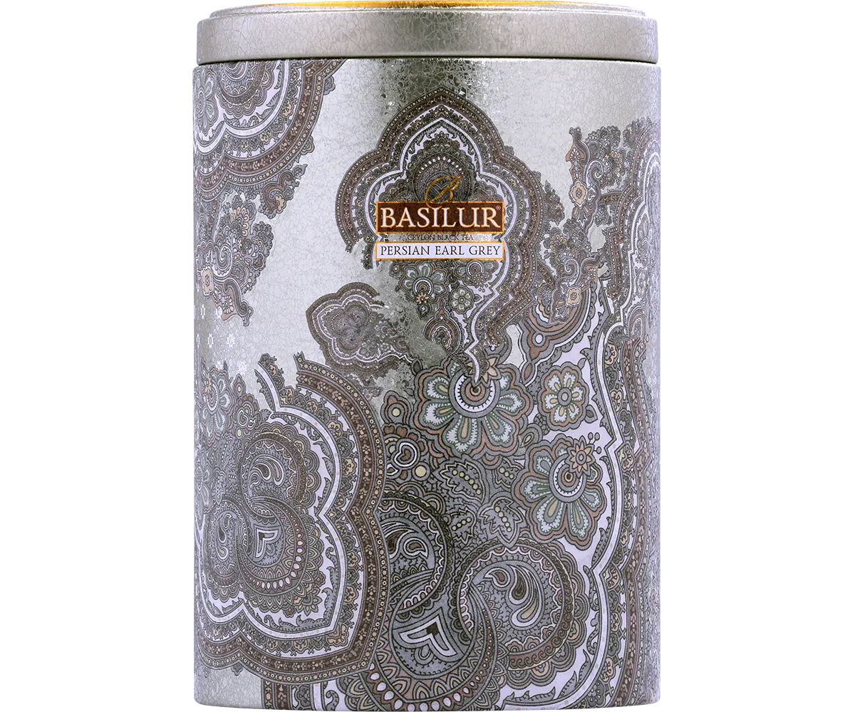 Basilur Persian Earl Grey Tin Caddy sort te 100g citrus