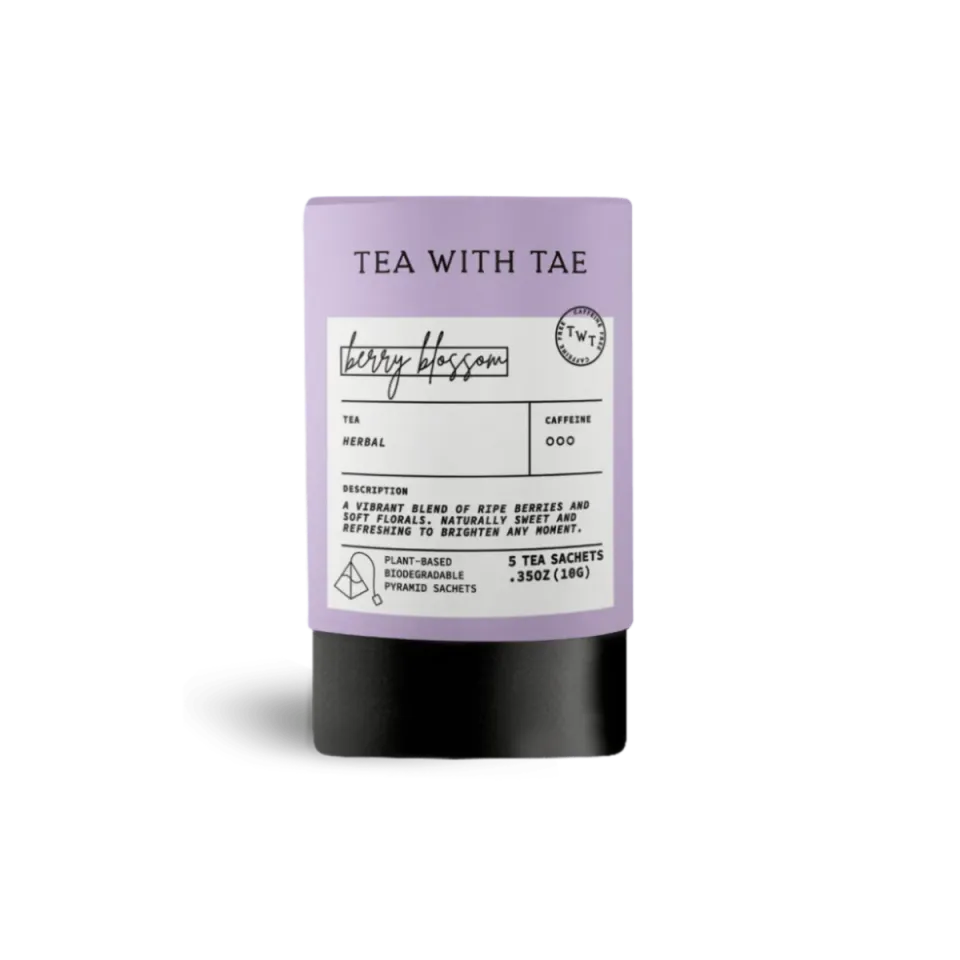 Tea with Tae Berry Blossom Mini Tea Tube te 5 breve bær