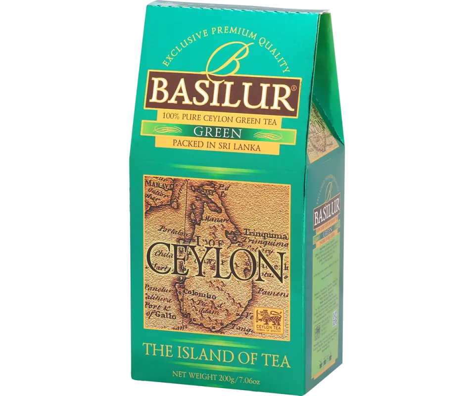 Basilur Pure Ceylon grøn te 200g løs te