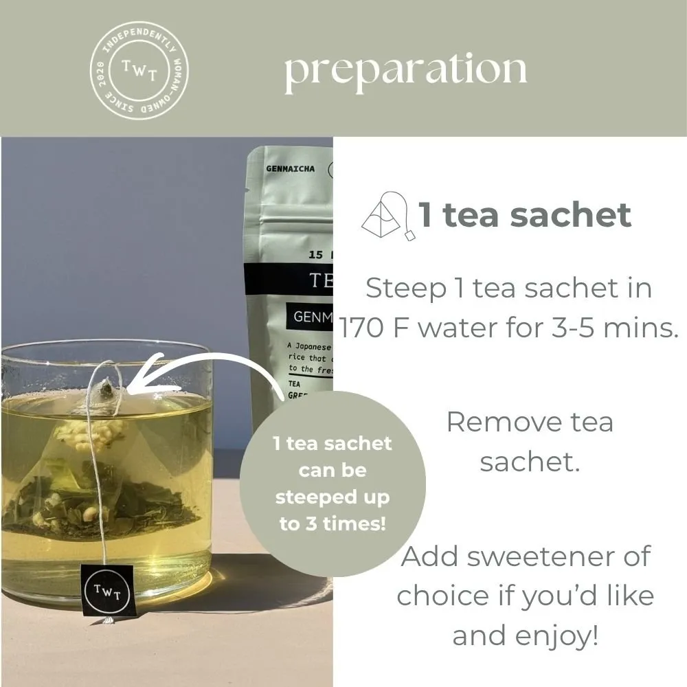 Tea with Tae Genmaicha grøn te 30 breve ristet ris