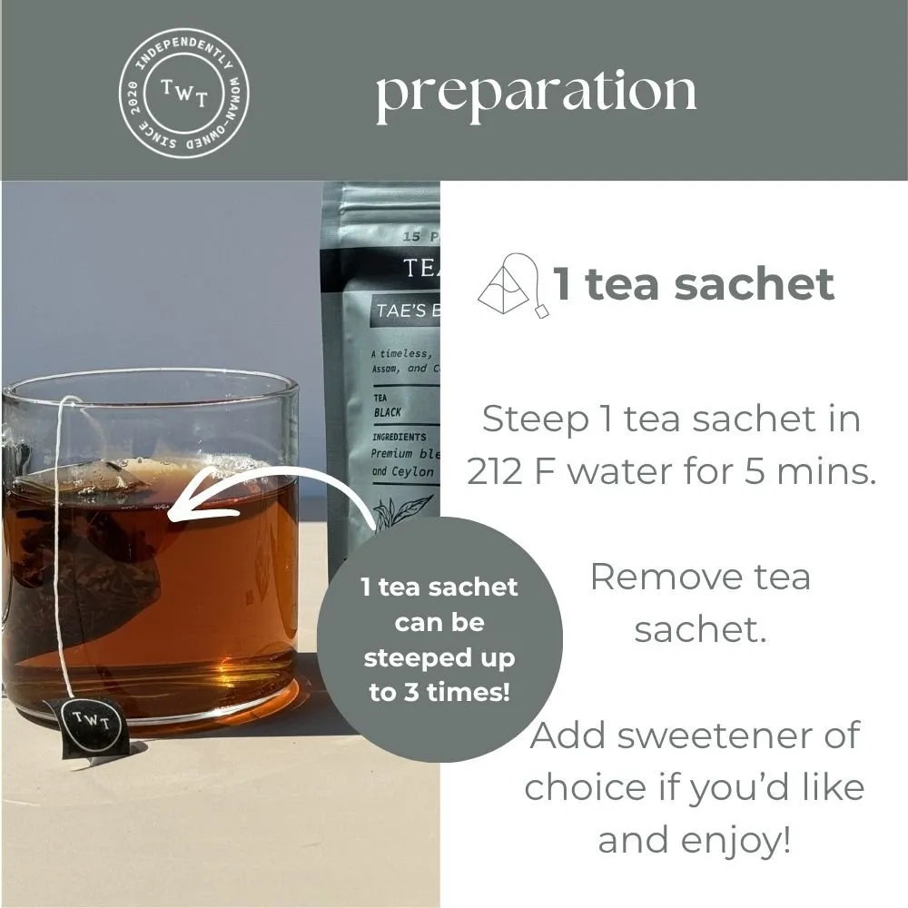 Tea with Tae Tae's Breakfast sort te 30 breve kraftig